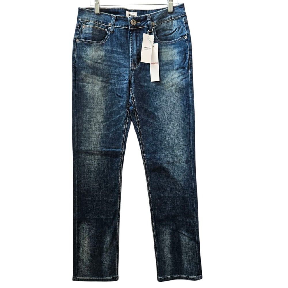 Hudson Jeans Womens 31x31.5 Parker Straight Mid Rise Whiskers Stretch Casual NWT